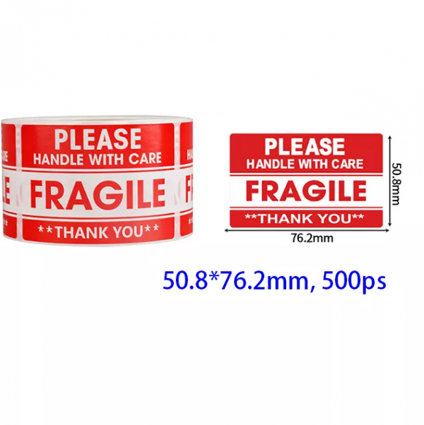 self adhesive fragile label