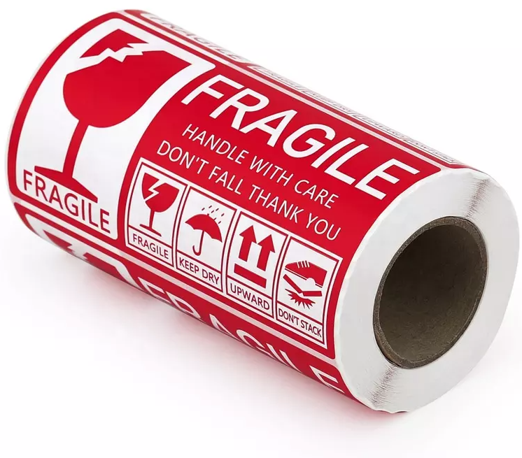 self adhesive fragile labels stickers rolls