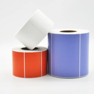 colorful thermal label paper in rolls